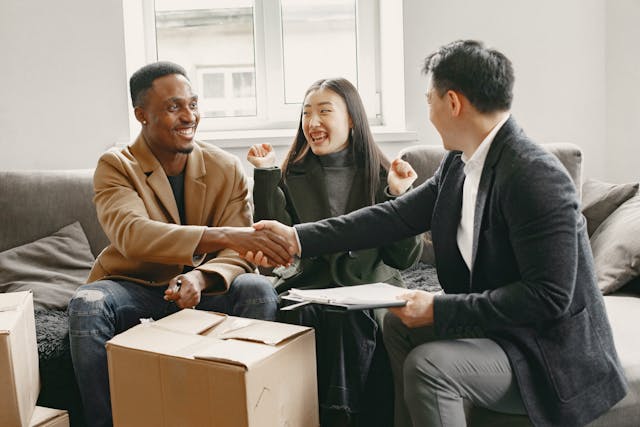property manager and two tenants